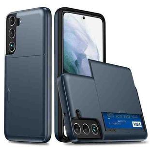 For Samsung Galaxy S25+ 5G Shockproof Armor Phone Case with Card Slot(Blue)