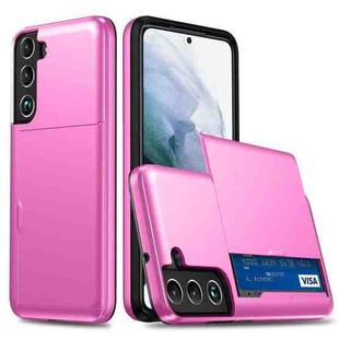 For Samsung Galaxy S25+ 5G Shockproof Armor Phone Case with Card Slot(Rose Red)