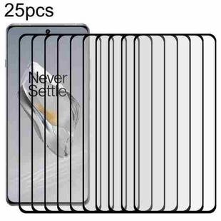 For OnePlus 12 25pcs 9H HD 3D Curved Edge Tempered Glass Film(Black)