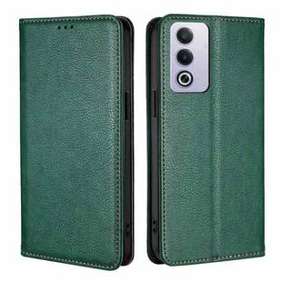 For OPPO A3 Pro 5G India Gloss Oil Solid Color Magnetic Leather Phone Case(Green)