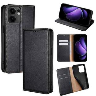 For OPPO Reno13 F 5G / 4G Gloss Oil Solid Color Magnetic Leather Phone Case(Black)