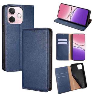 For OPPO A5 Pro 5G Global Gloss Oil Solid Color Magnetic Leather Phone Case(Blue)