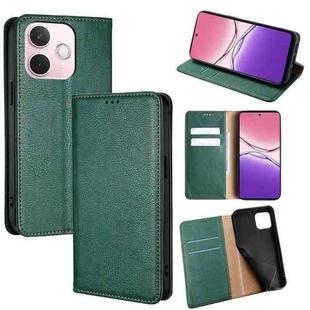 For OPPO A5 Pro 5G Global Gloss Oil Solid Color Magnetic Leather Phone Case(Green)