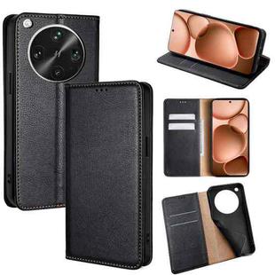 For OPPO Find X8 Ultra 5G Gloss Oil Solid Color Magnetic Leather Phone Case(Black)