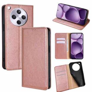 For OPPO Find X8s+ 5G Gloss Oil Solid Color Magnetic Leather Phone Case(Rose Gold)