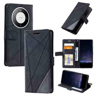For Huawei Mate 60 Pro Skin Feel Splicing Horizontal Flip Leather Phone Case(Black)