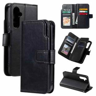 For Samsung Galaxy A15 Tri-Fold 9-Card Wallets Leather Phone Case(Black)