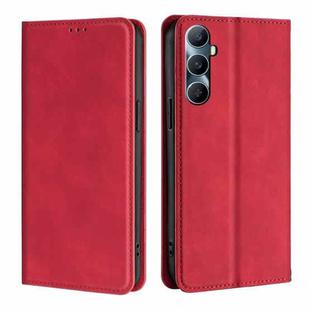 For Realme C65 4G Skin Feel Magnetic Leather Phone Case(Red)