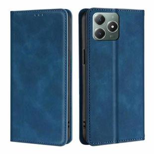 For Realme C61 4G Skin Feel Magnetic Leather Phone Case(Blue)