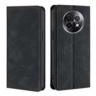 For Realme 13 Pro 5G Skin Feel Magnetic Leather Phone Case(Black)