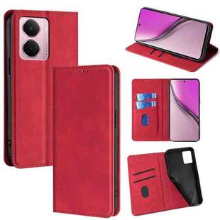 For Realme P3 Pro 5G Global Skin Feel Magnetic Leather Phone Case(Red)