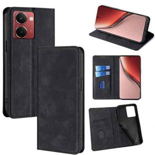 For Realme P3 Ultra 5G Skin Feel Magnetic Leather Phone Case(Black)