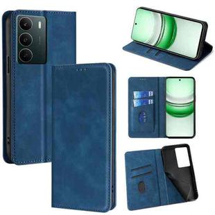 For Realme C71 4G Skin Feel Magnetic Leather Phone Case(Blue)