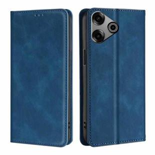 For Tecno Pova 6 Pro 5G Skin Feel Magnetic Leather Phone Case(Blue)