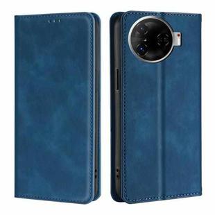 For Tecno Camon 30 Pro 5G Skin Feel Magnetic Leather Phone Case(Blue)