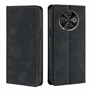 For Tecno Spark 30C 4G Skin Feel Magnetic Leather Phone Case(Black)