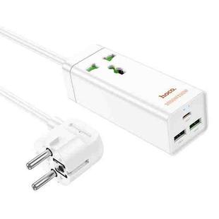 hoco AC9A Talent PD30W Type-C+2USB Ports with 1 Socket Desktop Charger, Cable Length: 1.5m, EU Plug(White)