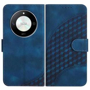 For Honor X50 / X9b YX0060 Elephant Head Embossed Phone Leather Case with Lanyard(Royal Blue)