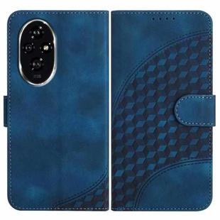 For Honor 200 YX0060 Elephant Head Embossed Phone Leather Case with Lanyard(Royal Blue)