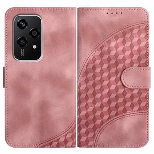 For Honor 200 Lite Global YX0060 Elephant Head Embossed Phone Leather Case with Lanyard(Pink)