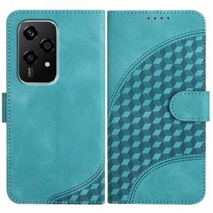 For Honor 200 Lite Global YX0060 Elephant Head Embossed Phone Leather Case with Lanyard(Light Blue)