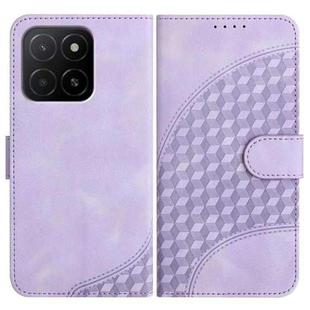 For Honor X5b / X5b Plus Global Elephant Head Embossed Phone Leather Case with Lanyard(Light Purple)