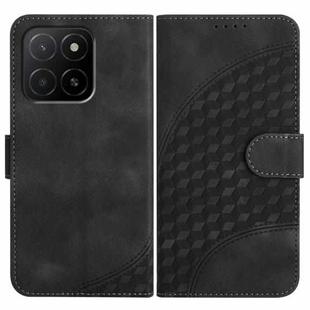 For Honor X5b / X5b Plus Global Elephant Head Embossed Phone Leather Case with Lanyard(Black)