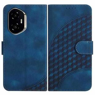 For Honor 300 Elephant Head Embossed Phone Leather Case with Lanyard(Royal Blue)