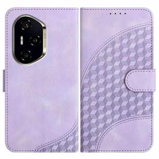 For Honor 300 Pro / Honor 300 Ultra Elephant Head Embossed Phone Leather Case with Lanyard(Light Purple)