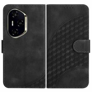 For Honor 300 Pro / Honor 300 Ultra Elephant Head Embossed Phone Leather Case with Lanyard(Black)