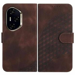 For Honor 300 Pro / Honor 300 Ultra Elephant Head Embossed Phone Leather Case with Lanyard(Coffee)