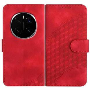 For Honor Magic7 Elephant Head Embossed Phone Leather Case with Lanyard(Red)