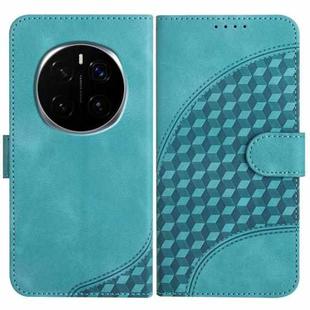 For Honor Magic7 Elephant Head Embossed Phone Leather Case with Lanyard(Light Blue)