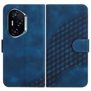For Honor 400 Elephant Head Embossed Phone Leather Case with Lanyard(Royal Blue)