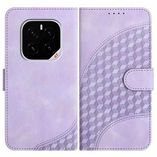 For Honor GT Pro Elephant Head Embossed Phone Leather Case with Lanyard(Light Purple)
