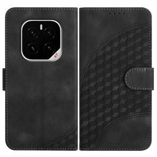 For Honor GT Pro Elephant Head Embossed Phone Leather Case with Lanyard(Black)