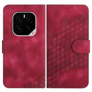 For Honor GT Pro Elephant Head Embossed Phone Leather Case with Lanyard(Rose Red)