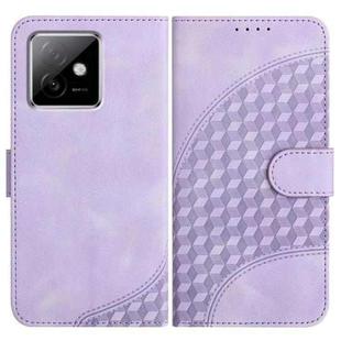 For Honor X60 GT Elephant Head Embossed Phone Leather Case with Lanyard(Light Purple)