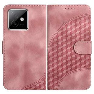 For Honor X60 GT Elephant Head Embossed Phone Leather Case with Lanyard(Pink)
