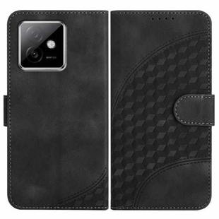 For Honor X60 GT Elephant Head Embossed Phone Leather Case with Lanyard(Black)