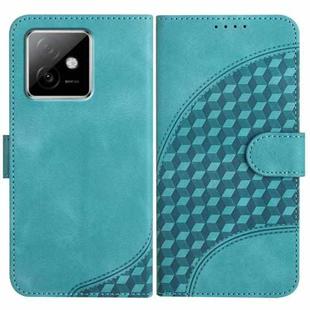 For Honor X60 GT Elephant Head Embossed Phone Leather Case with Lanyard(Light Blue)
