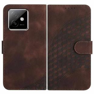 For Honor X60 GT Elephant Head Embossed Phone Leather Case with Lanyard(Coffee)