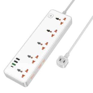 hoco AC14 Rico 5-position Socket with PD30W+3USB Ports, Cable Length: 1.5m, US Plug(White)