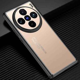 For vivo X100 Pro Frosted Metal Phone Case(Gold)