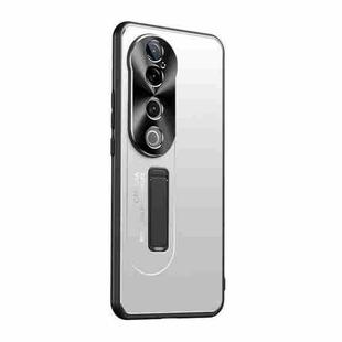 For vivo S19 Pro Frosted Metal Hybrid TPU Holder Phone Case(Silver)