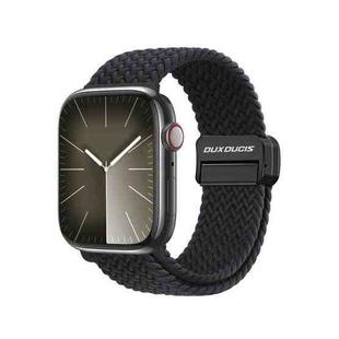 For Apple Watch Series 4 44mm DUX DUCIS Mixture Pro Series Magnetic Buckle Nylon Braid Watch Band(Midnight)