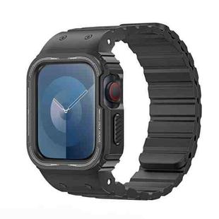 For Apple Watch Series 9 41mm DUX DUCIS OA Series Integrated Magnetic Watch Band(Black)