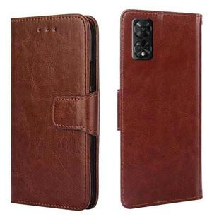 For TCL 50 5G Crystal Texture Leather Phone Case(Brown)