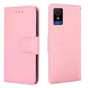 For TCL 501 4G Crystal Texture Leather Phone Case(Pink)