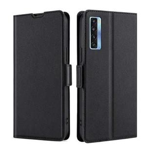 For TCL 20s / 20 5G / 20L / 20L+ Ultra-thin Voltage Side Buckle Horizontal Flip Leather Phone Case(Black)